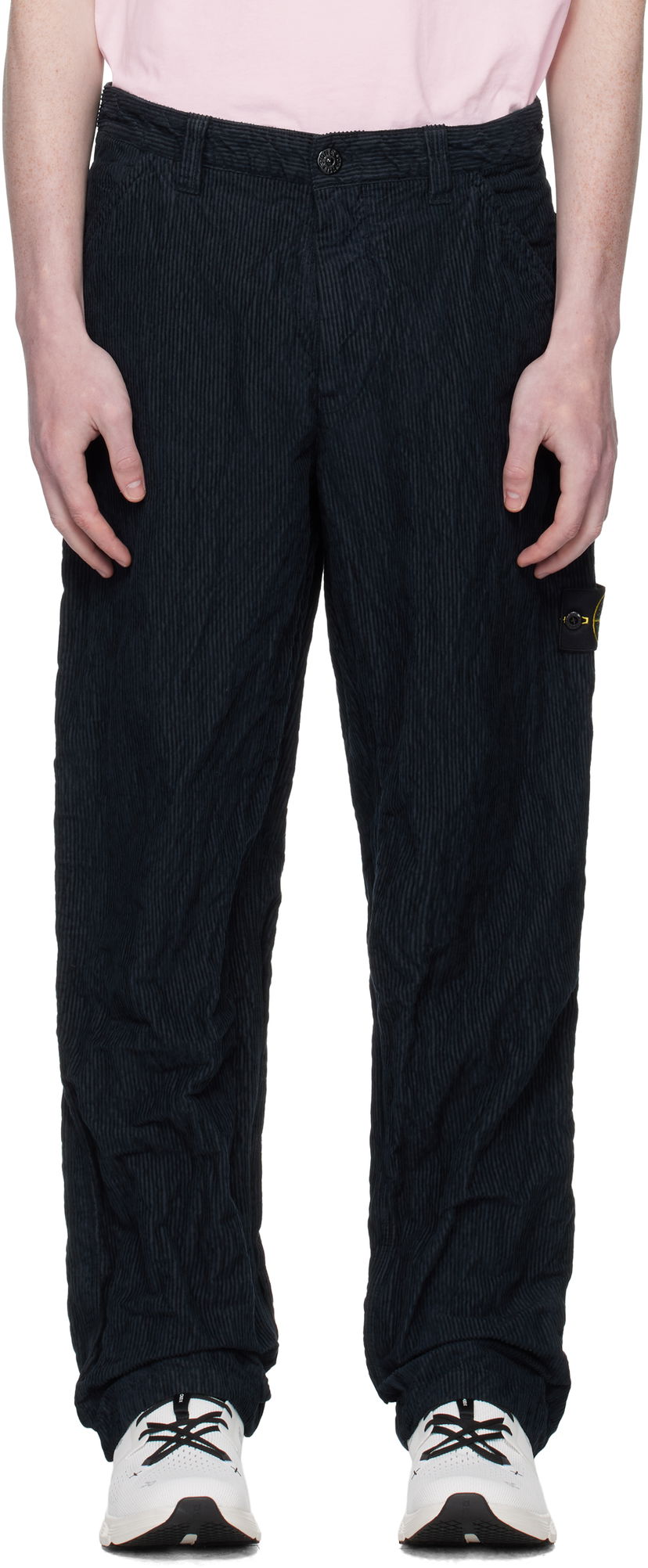 Bukser Stone Island Wrinkled Corduroy Trousers Mørkeblå | K2S15 3100026 S0229