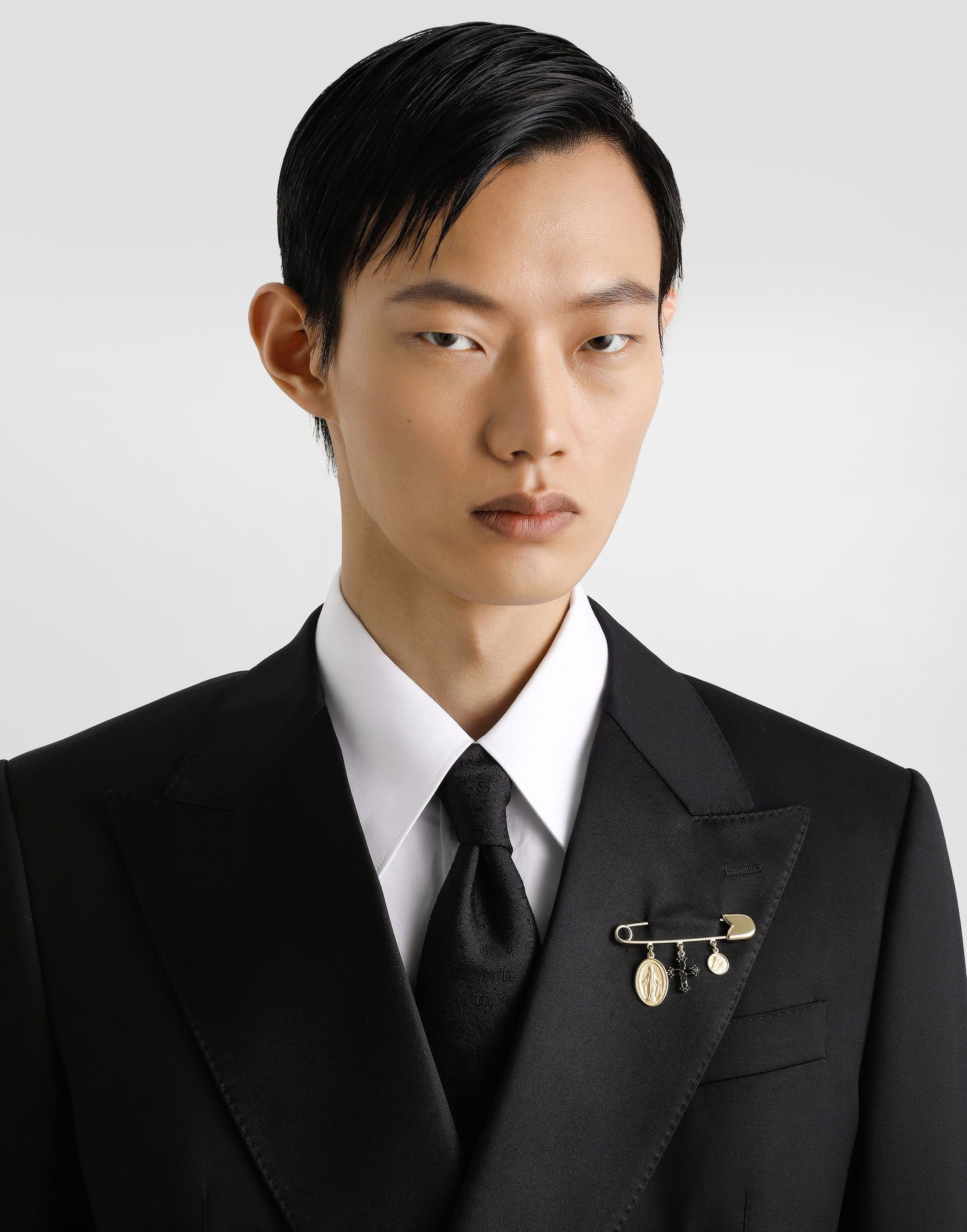 Stift Dolce & Gabbana Dolce & Gabbana Safety Pin Brooch with Cross and Medallion Charms Gul | WPR5S1W1111ZOO00, 1