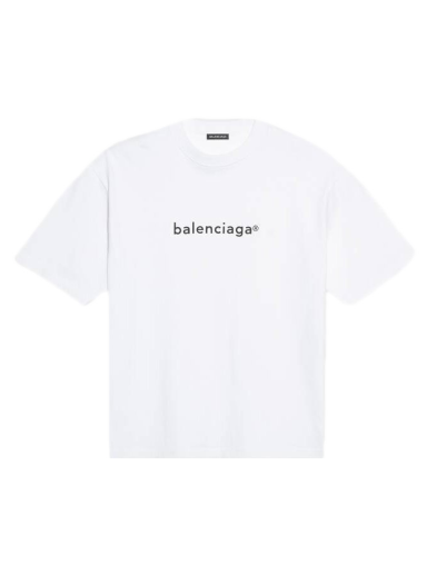 T-shirt Balenciaga New Copyright Medium Fit T-shirt Hvid | 612966TIV549040