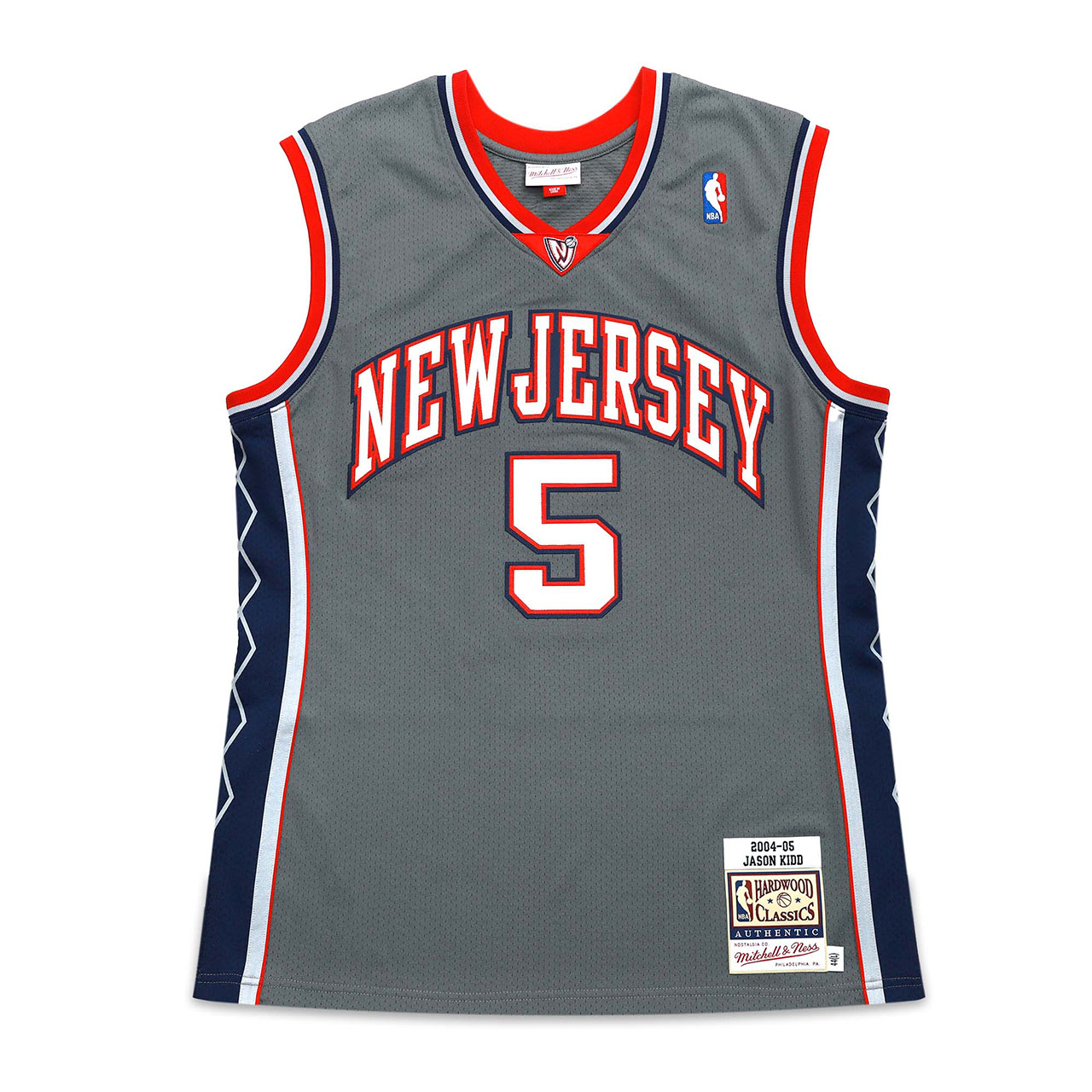 Jersey Mitchell & Ness NBA Authentic New Jersey Nets Alternate Basketball Jersey 'Jason Kidd' Grå | AJY44180-NJN04JKIPWGY, 0