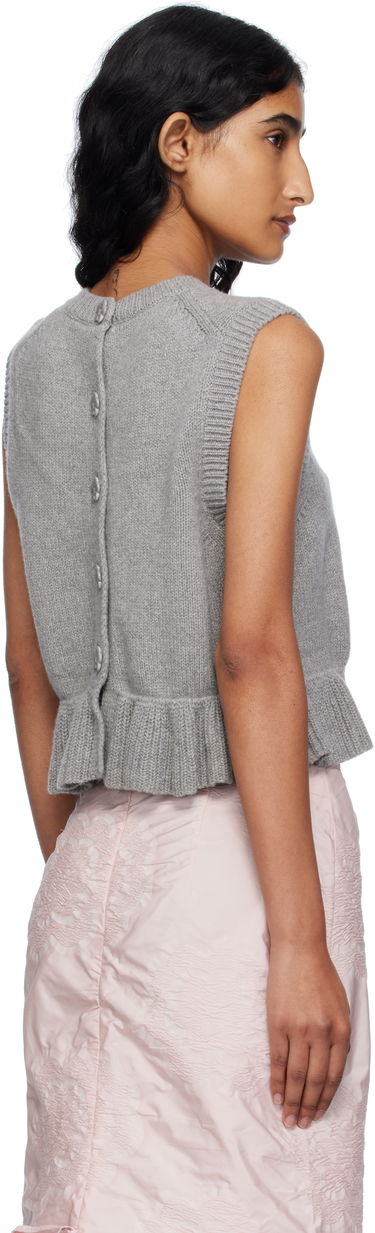 Sweater Cecilie Bahnsen Cecilie Bahnsen Bill Knit Vest Grå | 2.25KNI53001 BILL VEST, 2