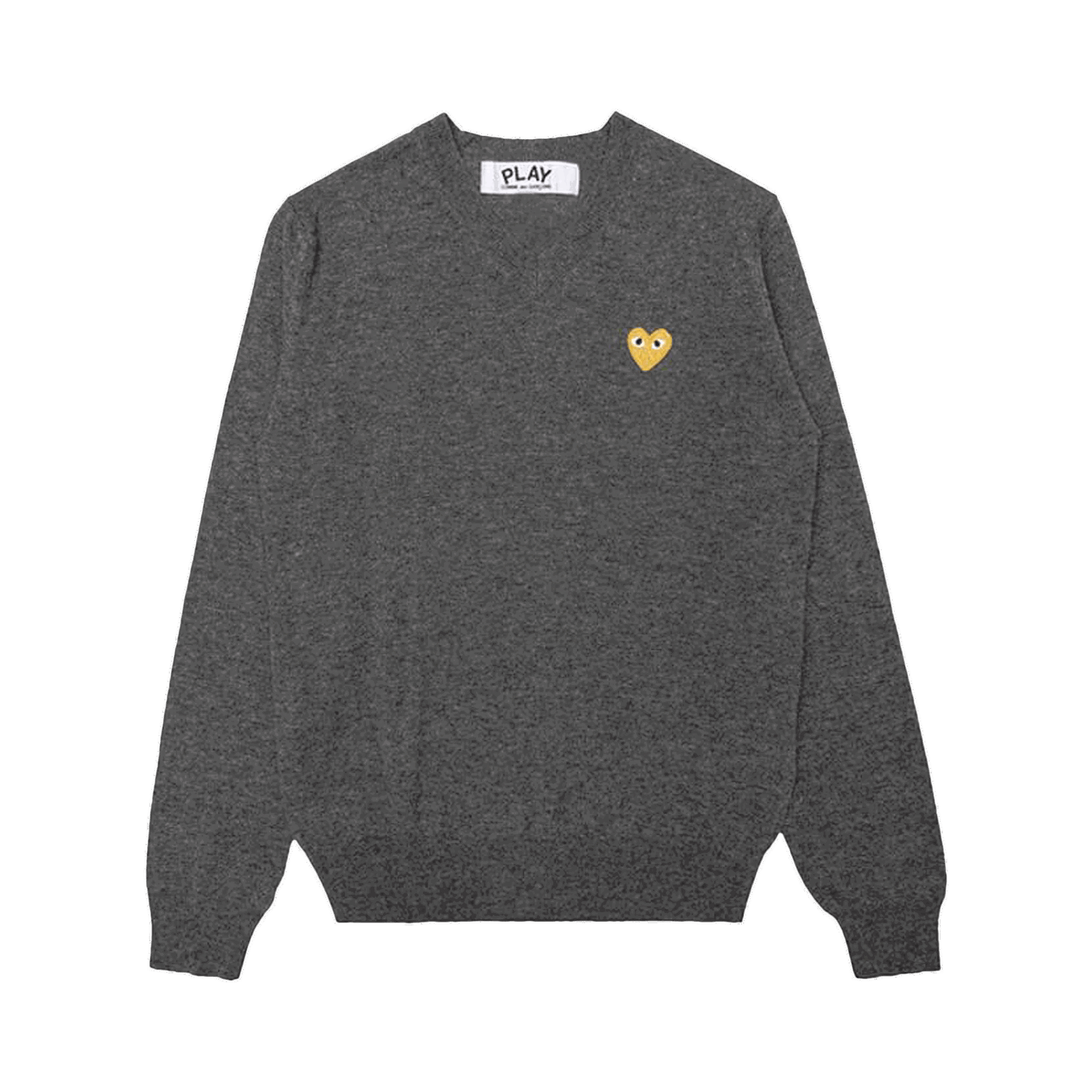 Sweater Comme des Garçons PLAY Gold Heart Crewneck Grå | az n048 051 3, 0