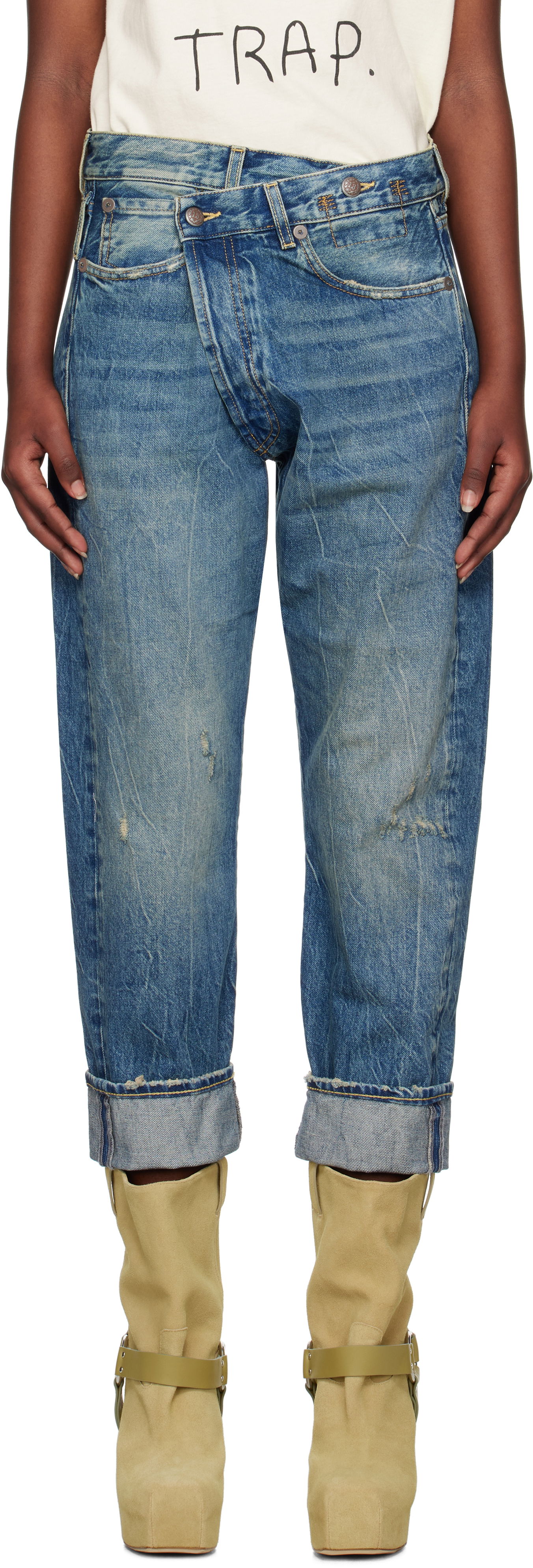 Jeans R13 R13 Crossover Jeans Blå | R13W2048-734, 0