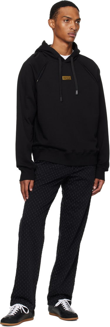 Sweatshirt Versace Outline Barocco Relaxed-Fit Hoodie Sort | E78GAI314_EF0010, 3