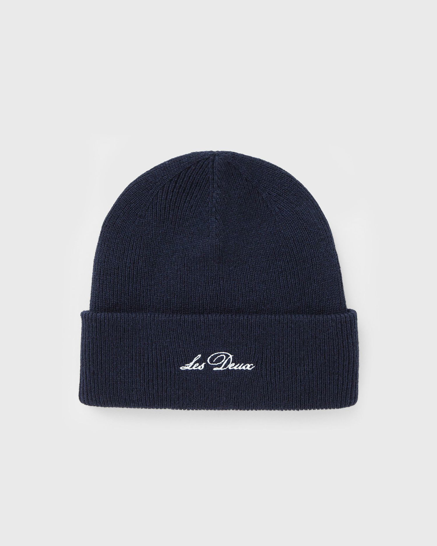 Beanie Les Deux Wayne Embroidered Beanie Mørkeblå | 1000673-460, 0