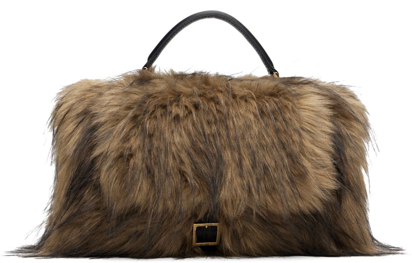 Håndtaske sacai Faux-Fur Muff Bag Brun | 25-08255
