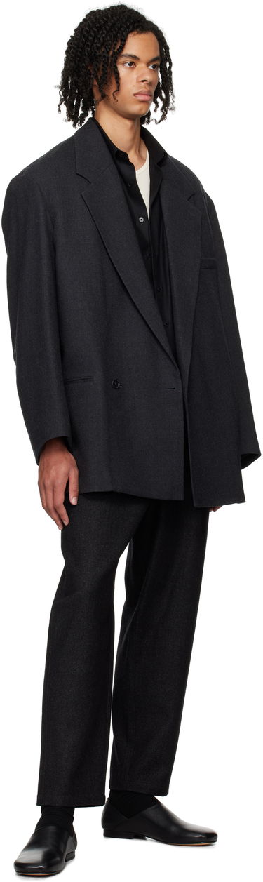 Frakker LEMAIRE Short Maxi Double Breasted Coat Sort | CO1069 LF1302, 3