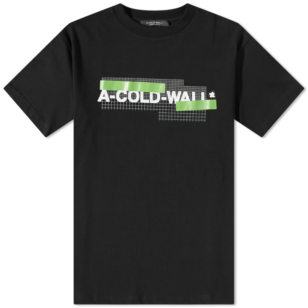 T-shirt A-COLD-WALL* Grid Logo Tee Sort | ACWMTS106-BK, 0