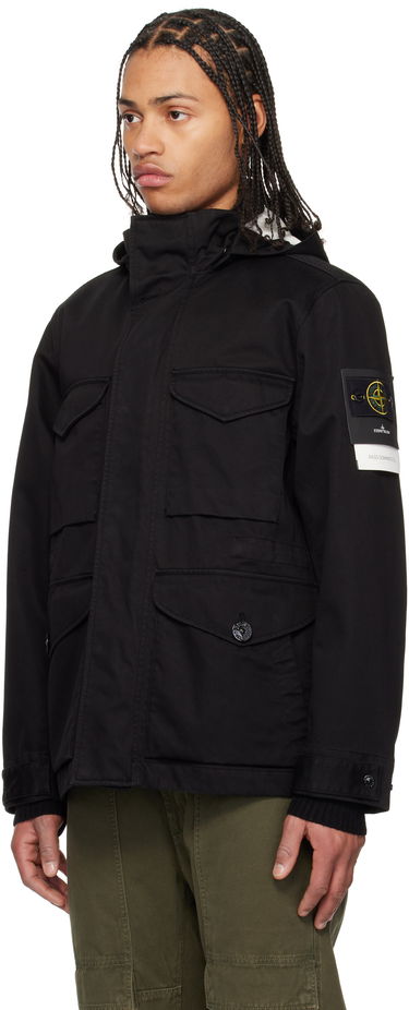 Parka Stone Island Stone Island Field Raso Gommato 3L Jacket Sort | K1S15 4100064 S0034, 3