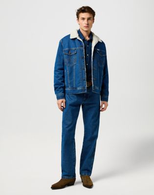 Jakke Wrangler Wrangler Sherpa Classic Jacket Blå | 112371440:S, 1
