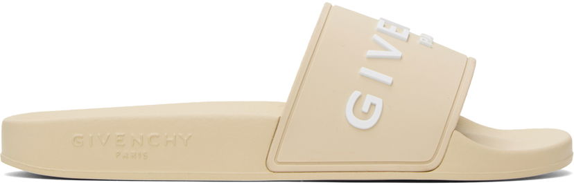 Tilbehør Givenchy Givenchy Embossed Pool Slides Beige | BE3076E1KU270