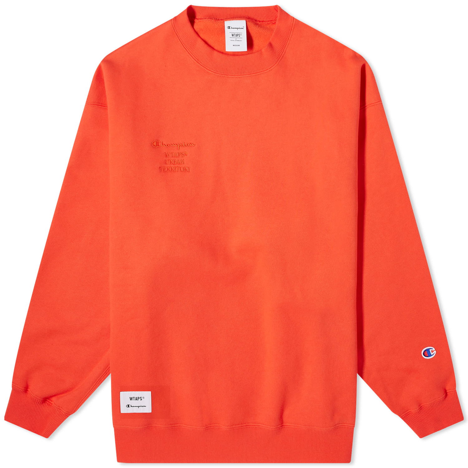 Sweater Champion x WTAPS Crew Sweat Orange Orange | C8-Z018-840, 0