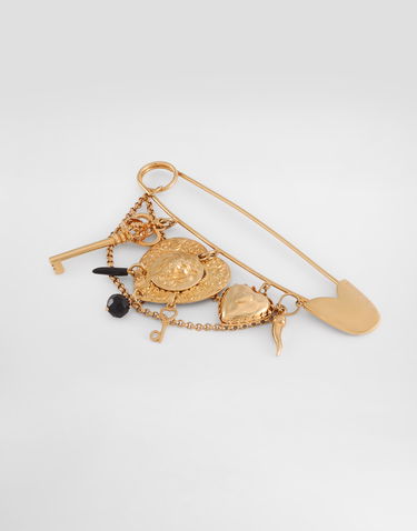Stift Dolce & Gabbana Dolce & Gabbana Devotion Safety Pin Brooch Metalisk | BI3358A65708J901, 1