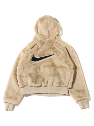 Jakke Nike Sportswear Essential Faux Fur Jacket W Beige | DD5117-206