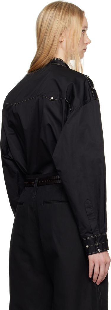 Skjorte LEMAIRE Lemaire Embellished One-Shoulder Top Sort | TO1327 LF1207, 2