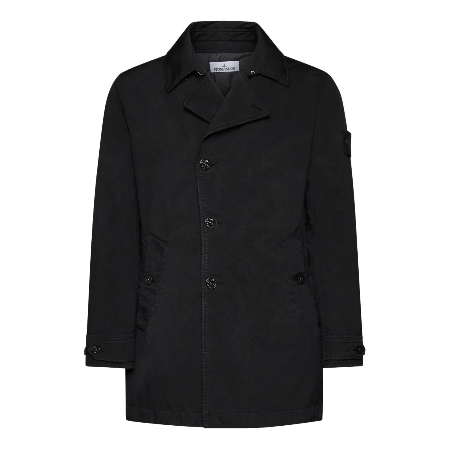 Trenchcoat Stone Island Short Trench Coat Sort | 791542149-A0029, 0
