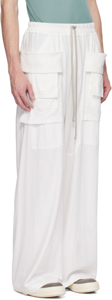 Cargo bukser Rick Owens Rick Owens DRKSHDW Hollywood Creatch Wide Cargo Pants Hvid | DU01E3394 RN, 1