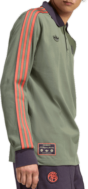 Polo skjorte adidas Originals FC Bayern Munich Icon Long Sleeve Polo Shirt Grøn | jn0253, 3