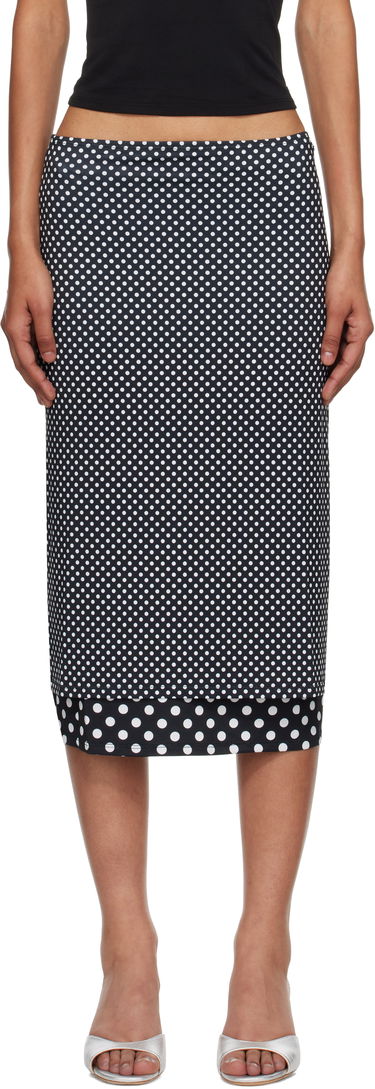 Nederdel Miaou Miaou Maria Polka Dot Maxi Skirt Sort | 4064VISBWP, 0