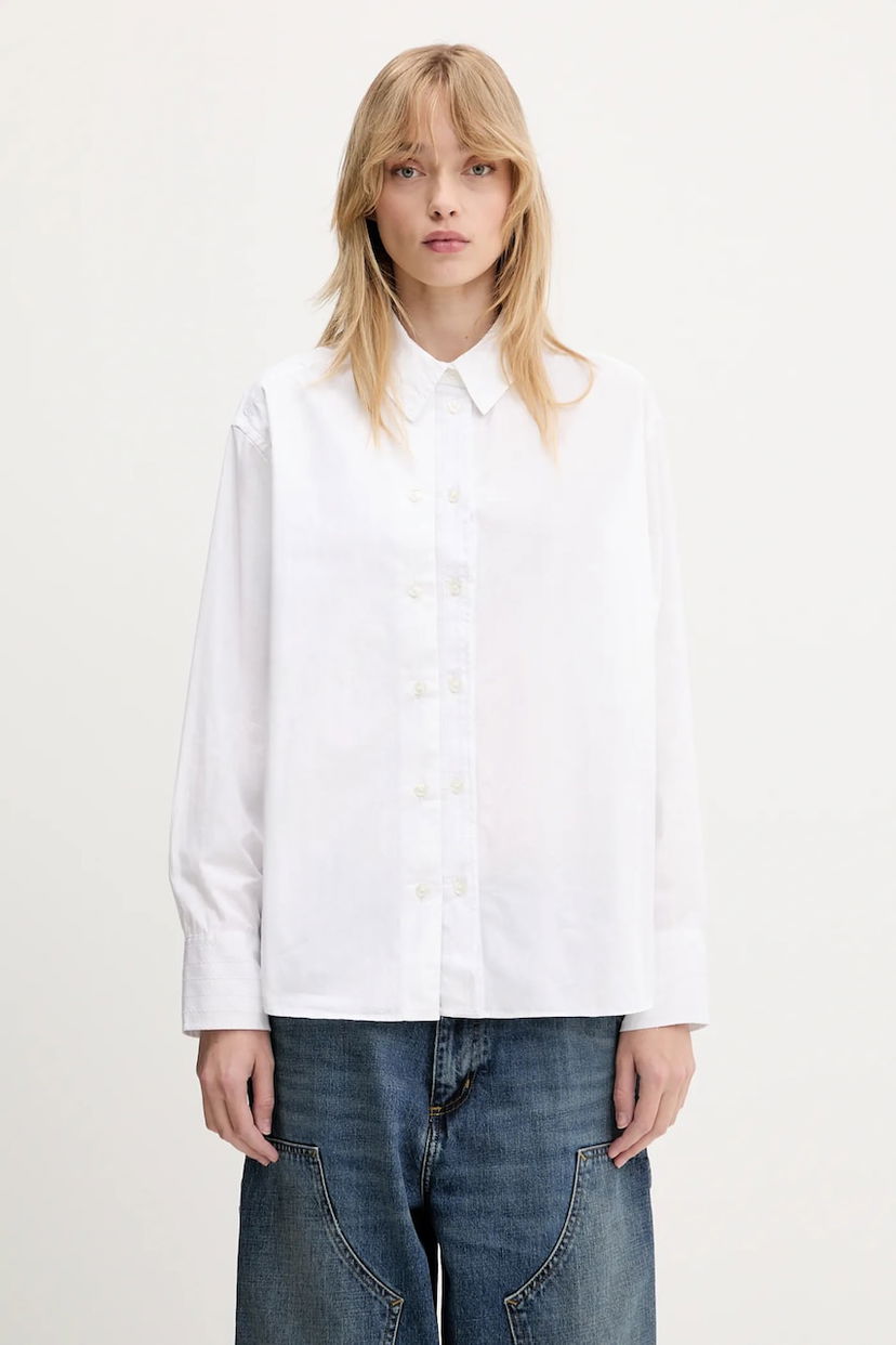 Skjorte Samsoe Samsoe Samsoe Samsoe Salasa Relaxed Fit Shirt Hvid | F25100006