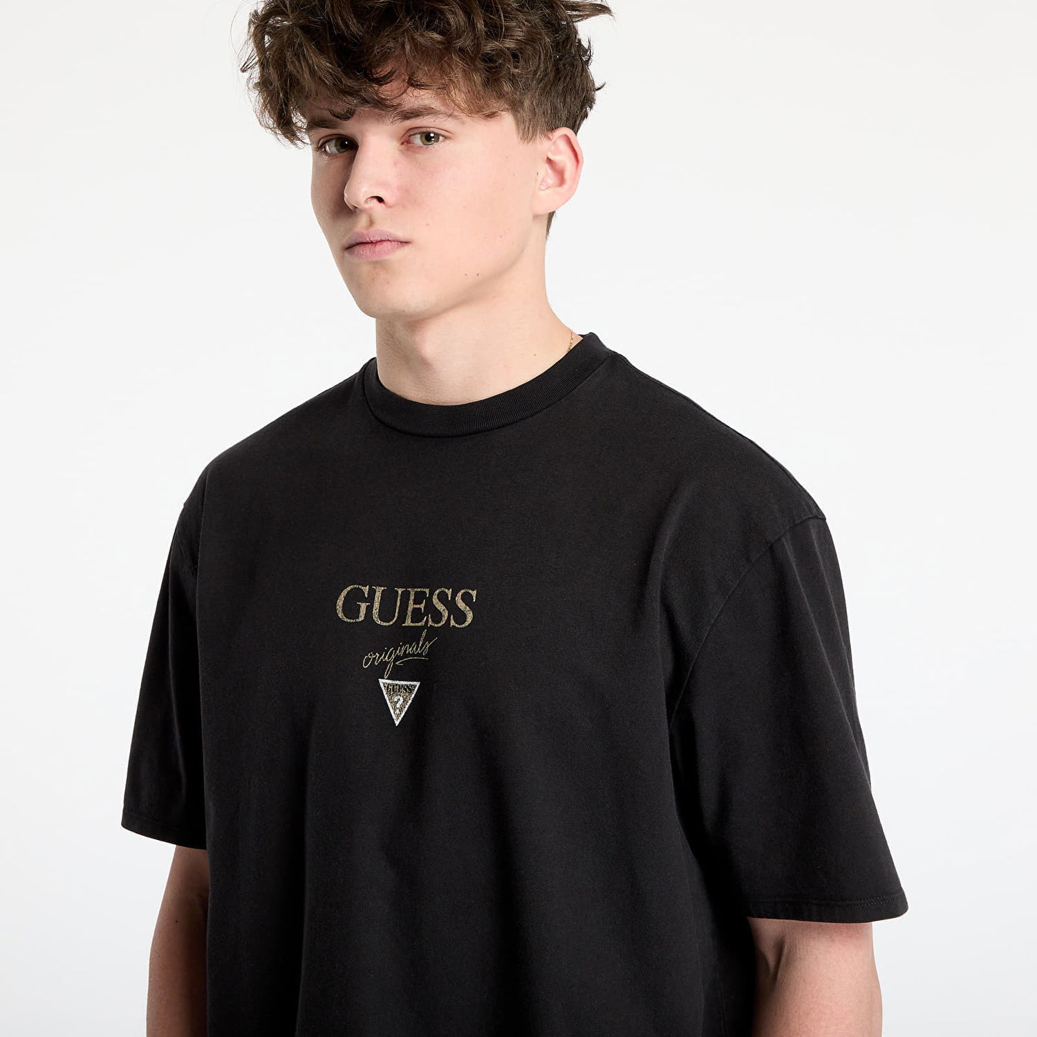 T-shirt GUESS GUESS Originals Eco Printed Baker Logo T-Shirt Sort | M5GI69K8FQ4-JTMU, 1