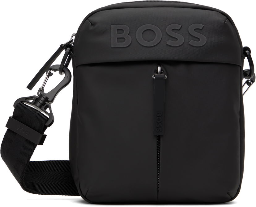 Skuldertaske BOSS Faux-Leather Reporter Bag Sort | 50516893