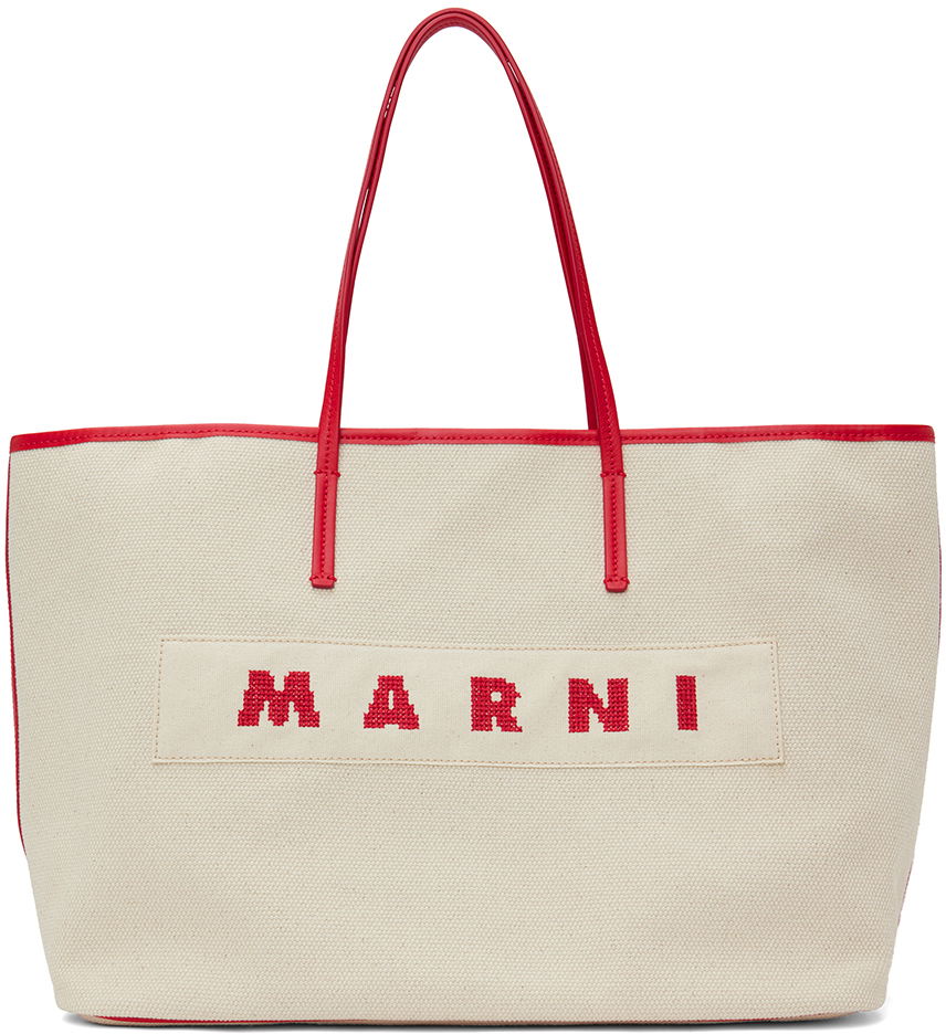 Mulepose Marni Small Reversible Janus Shopping Tote Beige | SHMP0113U0 P6535, 0