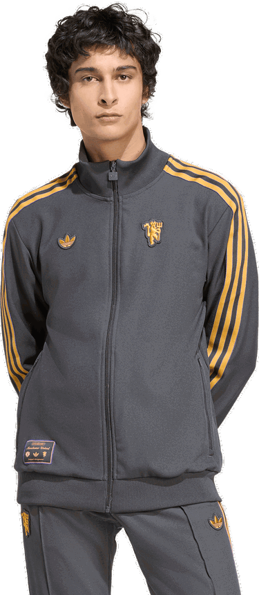 Træningsdragt adidas Performance Manchester United Terrace Icons Track Top Grå | JN2816, 4