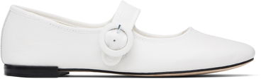 Tøj Repetto Repetto Georgia Square-Toe Mary Jane Ballerina Flats Hvid | V4141VE, 0