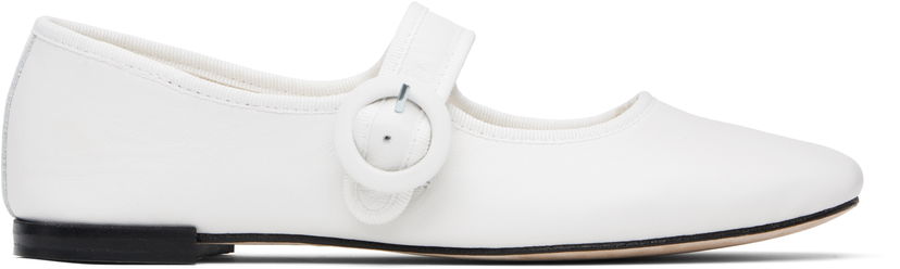 Tøj Repetto Repetto Georgia Square-Toe Mary Jane Ballerina Flats Hvid | V4141VE