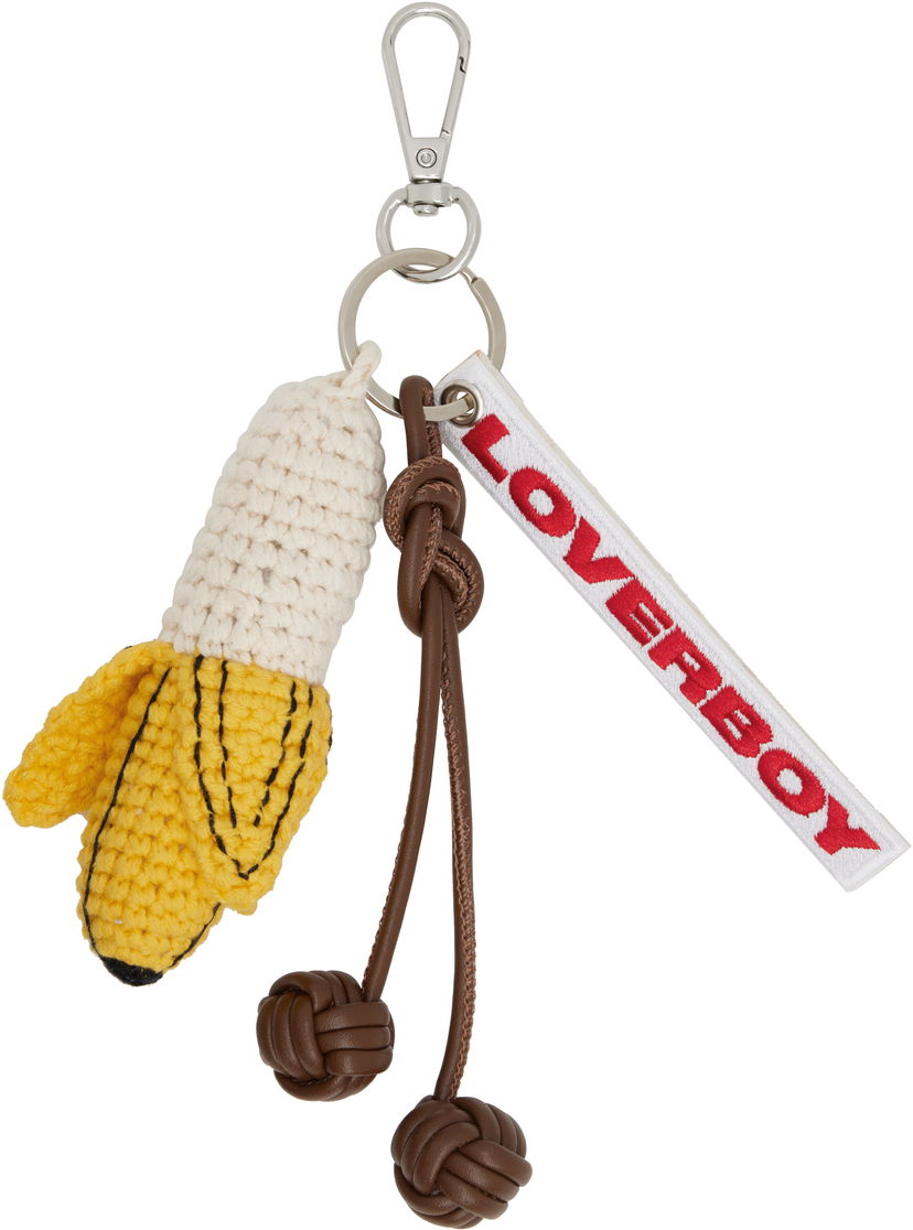 Nøgleringe Charles Jeffrey Loverboy LOVERBOY Banana Bag Charm Hvid | 52140501