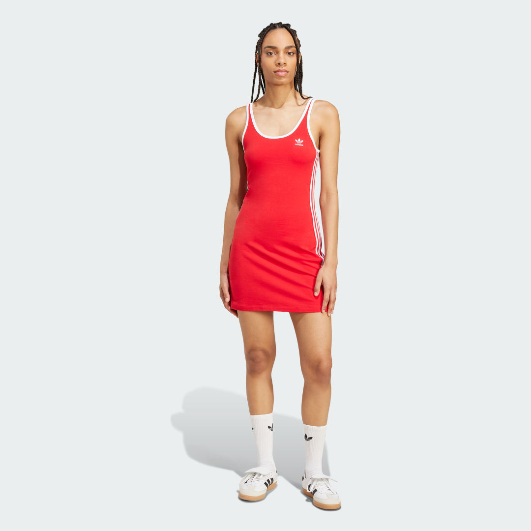 Kjole adidas Performance Adicolor 3-Stripes Tank Dress Rød | JW2584, 0