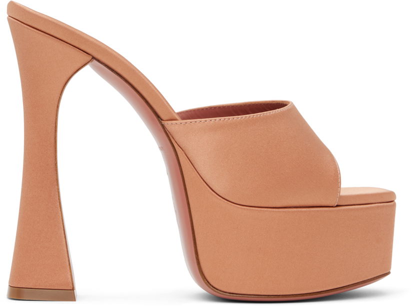 Tilbehør Amina Muaddi Amina Muaddi Dalida Heeled Sandals Lyserød | DALIDA SLIPPER