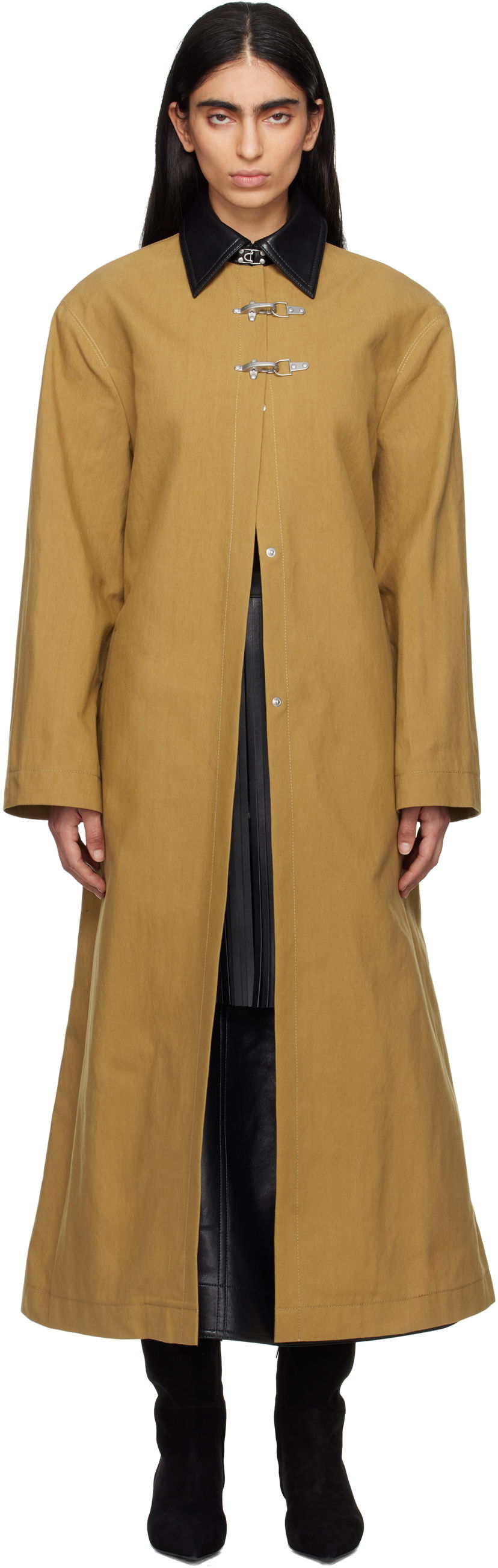Regnfrakke Nanushka Nanushka Zofia Toggle Coat Gul | NW25RSOW20963