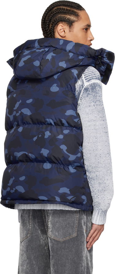 Vest BAPE A Bathing Ape Camo Down Vest Blå | 001DNK801005M, 2