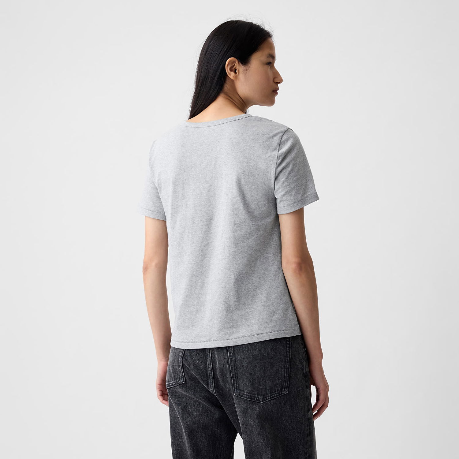 T-shirt GAP Basic Tee Heather Grey Grå | 795346-05, 1