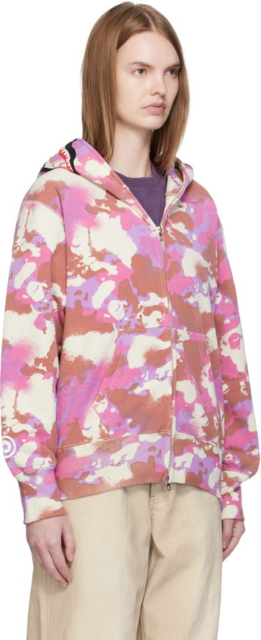 Sweatshirt BAPE A Bathing Ape Map Camo Shark Full Zip Hoodie Flerfarvet | 001ZPL302001L, 4