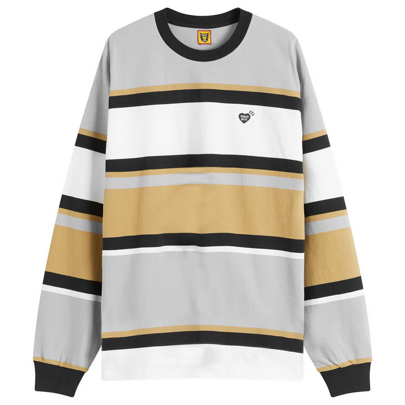 T-shirt Human Made Human Made Striped Long Sleeve T-Shirt Grå | HM28CS021-BR