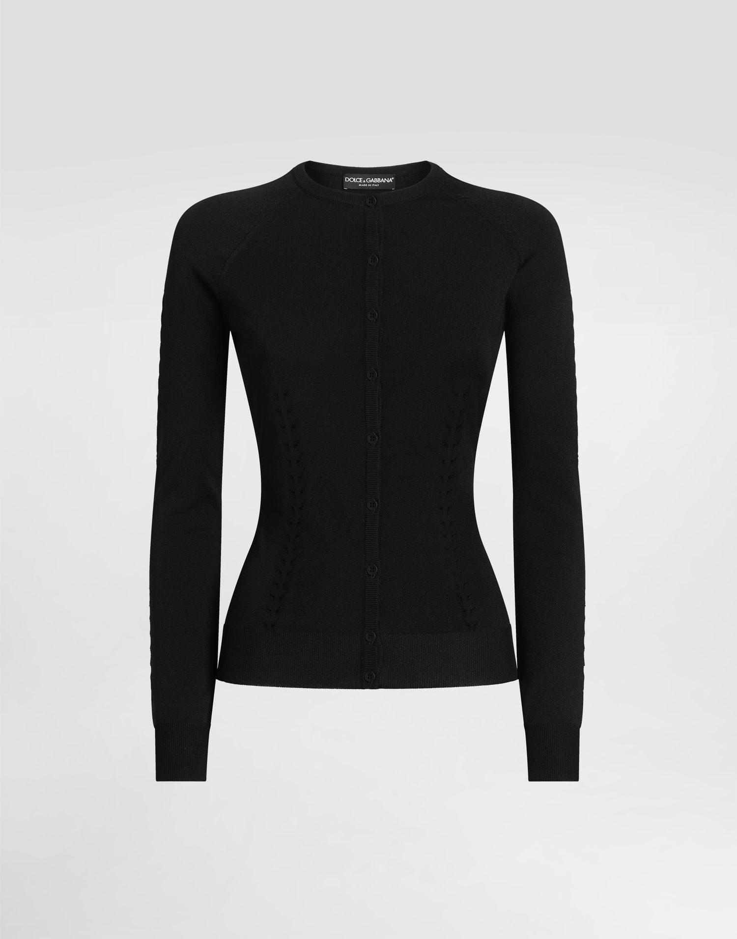 Sweater Dolce & Gabbana Dolce & Gabbana Viscose Knit Cardigan Sort | FXV87TJAIRMN0000, 0