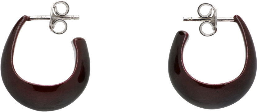 Øreringe LEMAIRE Lemaire Curved Mini Drop Earrings Bourgogne | AC278 LO0114