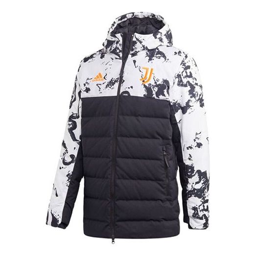 Puffer jakke adidas Originals Juventus Hooded Down Jacket Hvid | FR4213