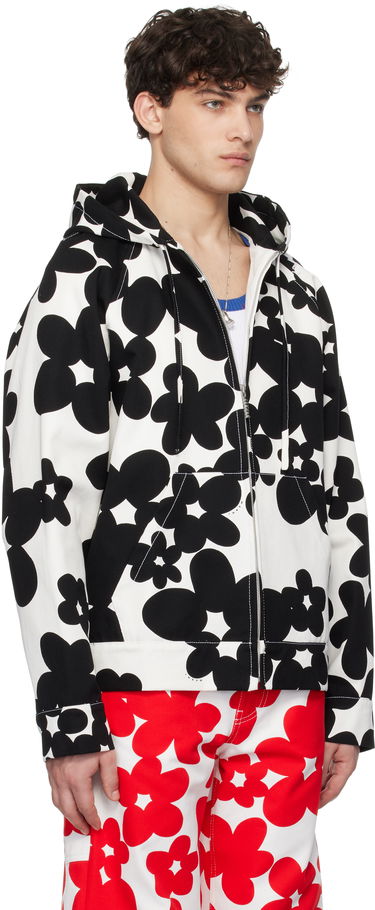 Sweatshirt Marni Marni Dillies Print Hooded Jacket Hvid | JUMU0182SU UTC462, 1