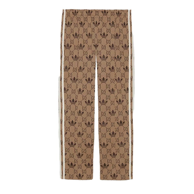Joggingbukser Gucci GG x Trefoil Jacquard Sweatpants Beige/Ebony Beige | ‎722999 XJE1O 9742