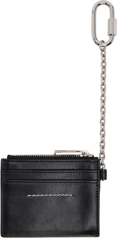 Tegnebog Maison Margiela MM6 Maison Margiela Leather Card Holder with Carabiner Chain Brun | SA5UI0021 P7253, 2