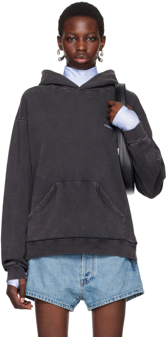 Sweatshirt Coperni Washed Logo Hoodie Sort | COPJS15523W