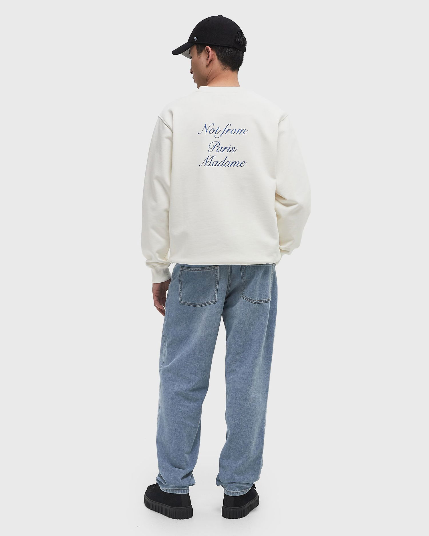 Sweater Drôle de Monsieur Drole de Monsieur Le Slogan Cursive Sweatshirt XXL Hvid | G-SW157-CO127-OW, 1