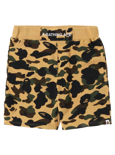 Shorts BAPE 1st Camo Sweat Shorts Gul | 1I80-153-008
