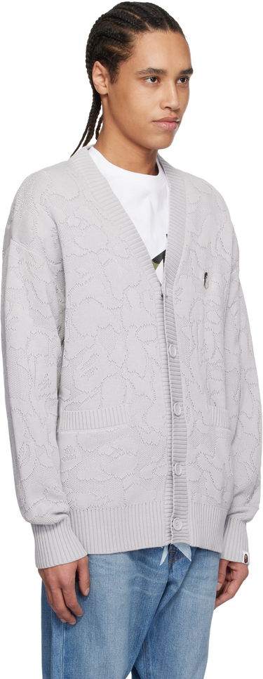 Sweater BAPE A Bathing Ape Camo Jacquard Cardigan Brun | 001KNL301301M, 4