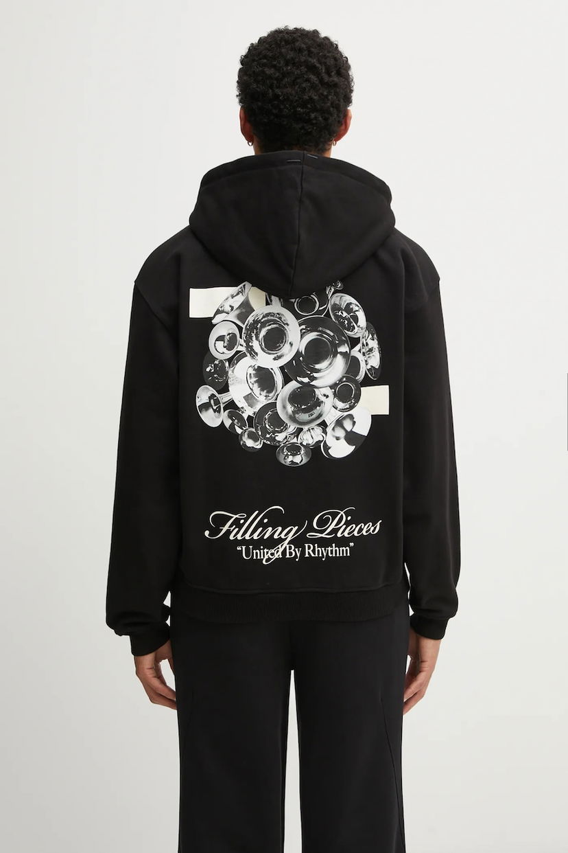 Sweatshirt Filling Pieces Bouquet Zip Hoodie with Print Sort | 422533501122