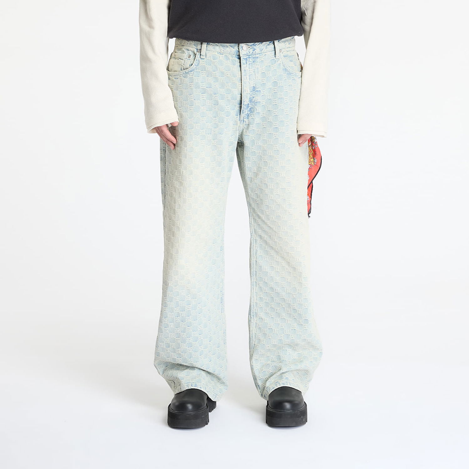 Jeans MISBHV MISBHV Monogram Ocean Washed Jeans 33 Blå | 250M316, 0